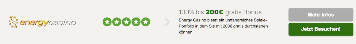 Energy Casino Bonus