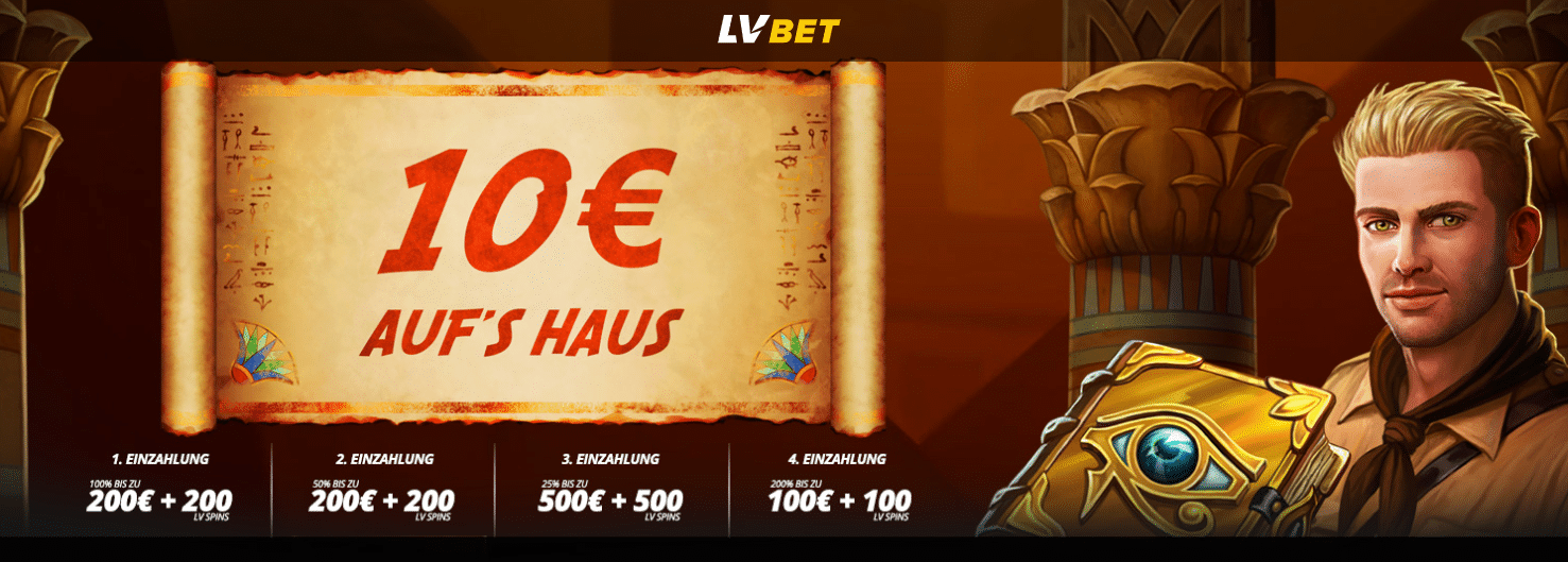 10 Euro Bonus ohne Einzahlung Lvbet Casino