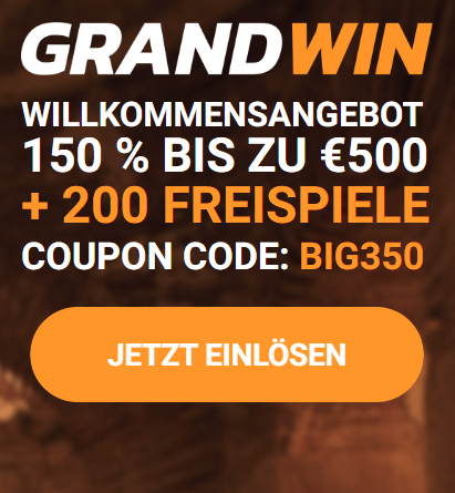 Grandwin 150% Bonus