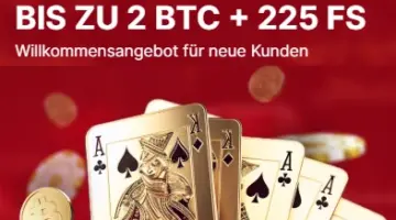 2 BTC und zusätzlich 225 Freispielen im Betspins.io