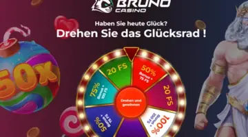 Bonus Wheel im Bruno Casino spielen