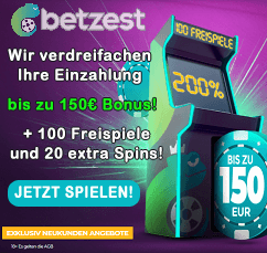 Betzest 200% Bonus und 100 Freispiele