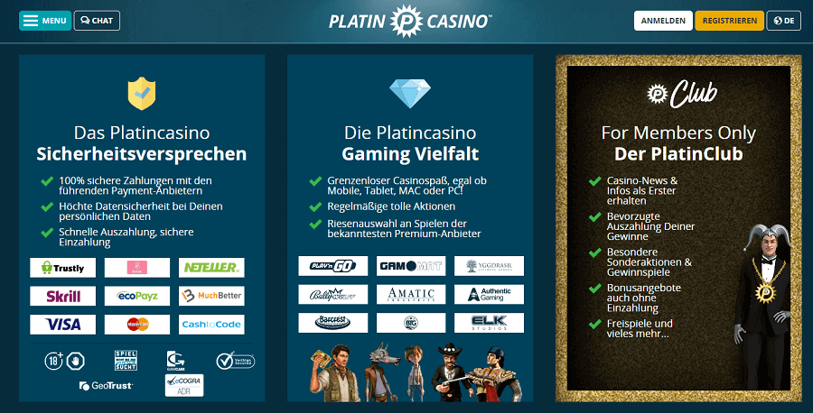 Platin Casino Anmelden