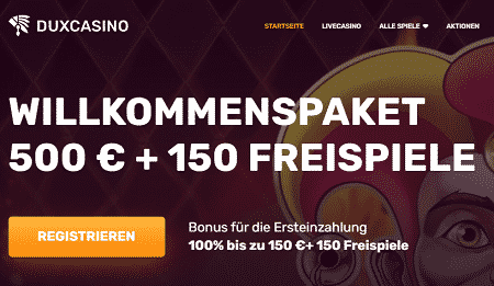 Duxcasino Willkommensbonus