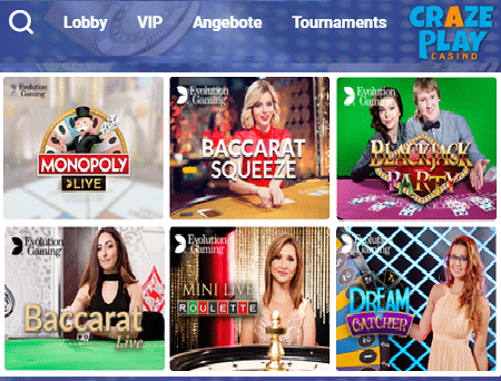 CrazePlay Live Casino
