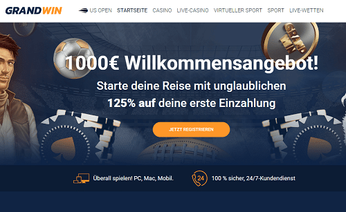 GrandWin Willkommensbonus