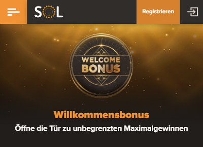 Sol Willkommen Bonus